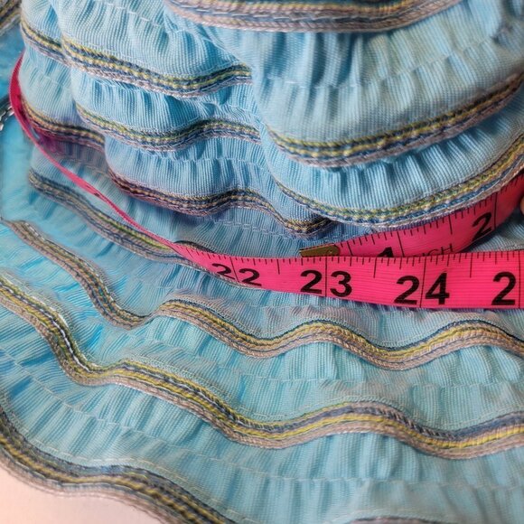 WOMENS Packable Cotton Blue Lightweight Summer Travel Golfing Beach Hat - Picture 7 of 16